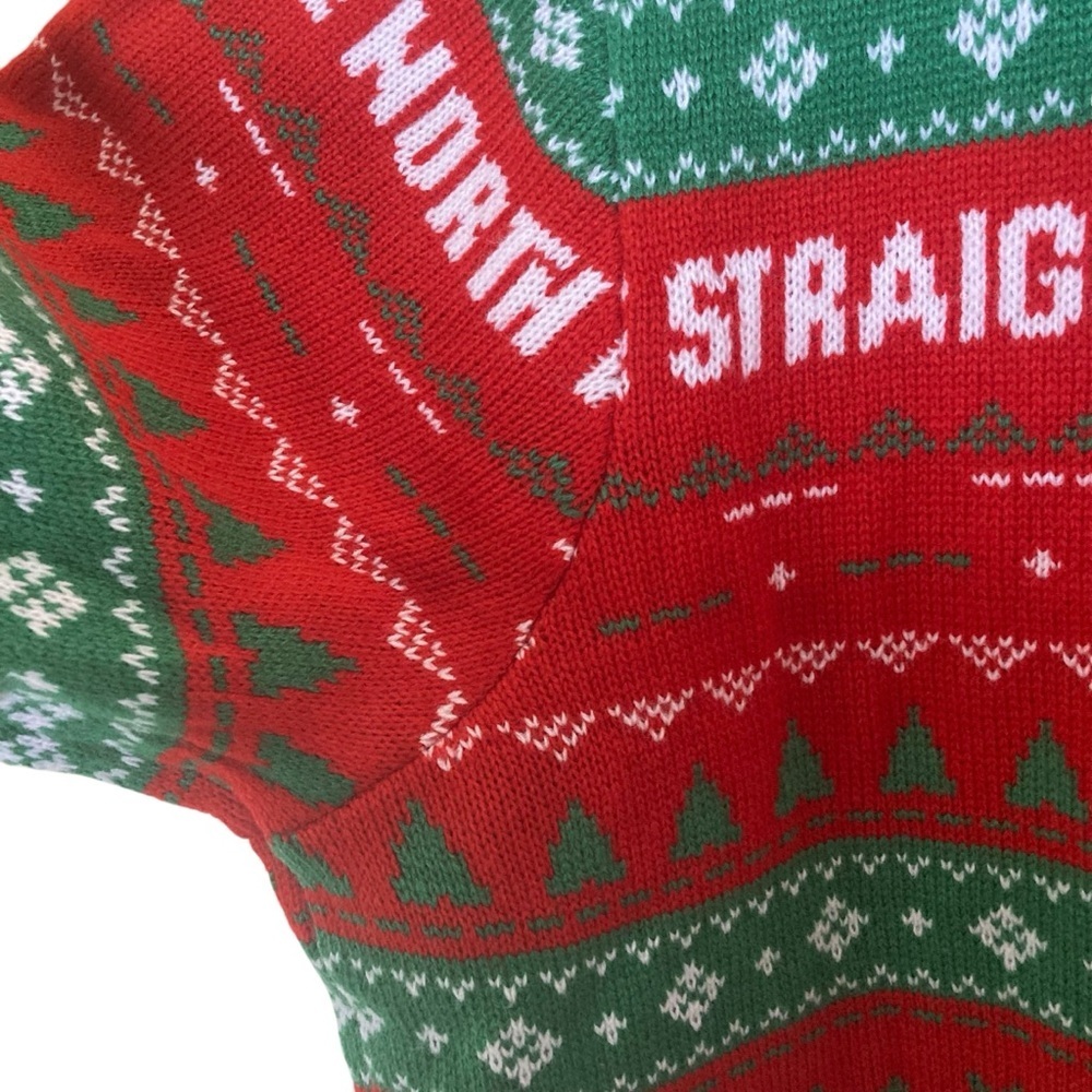 Rudolph the Red Nosed Reindeer Christmas Sweater 2XL Straight Outta North Pole - Picture 10 of 14